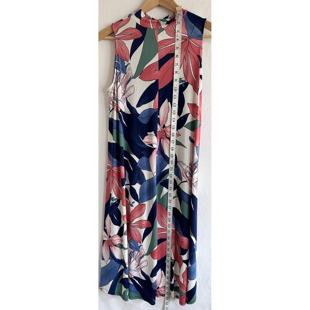 Blooms In The City Dress Women's M Floral Hi Low Stretch Lightweight Made In USA - Picture 7 of 8